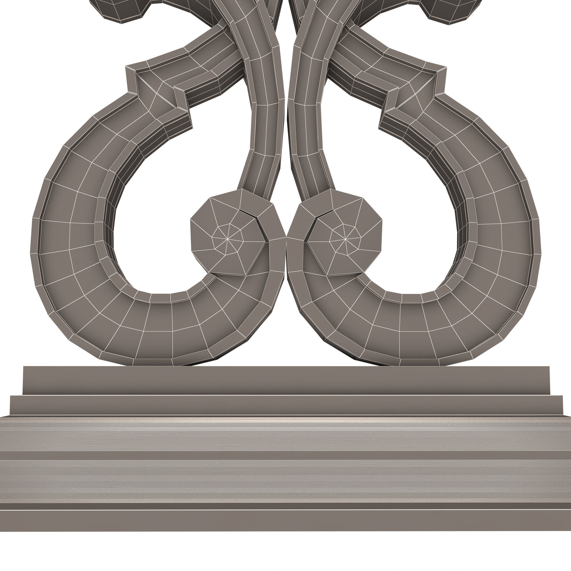 Luxury Console Table 01 Low-poly 3D model_16