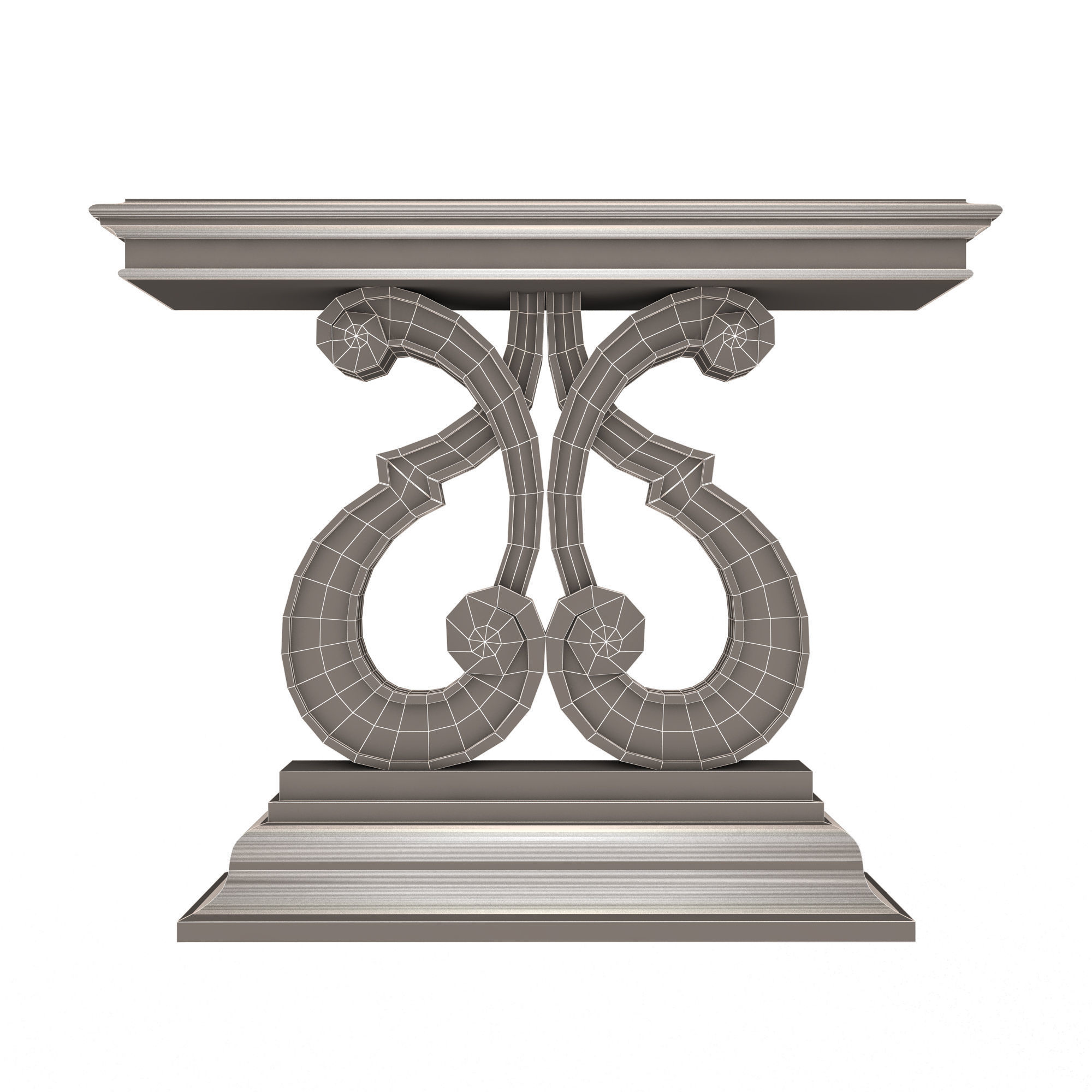 Luxury Console Table 01 Low-poly 3D model_12