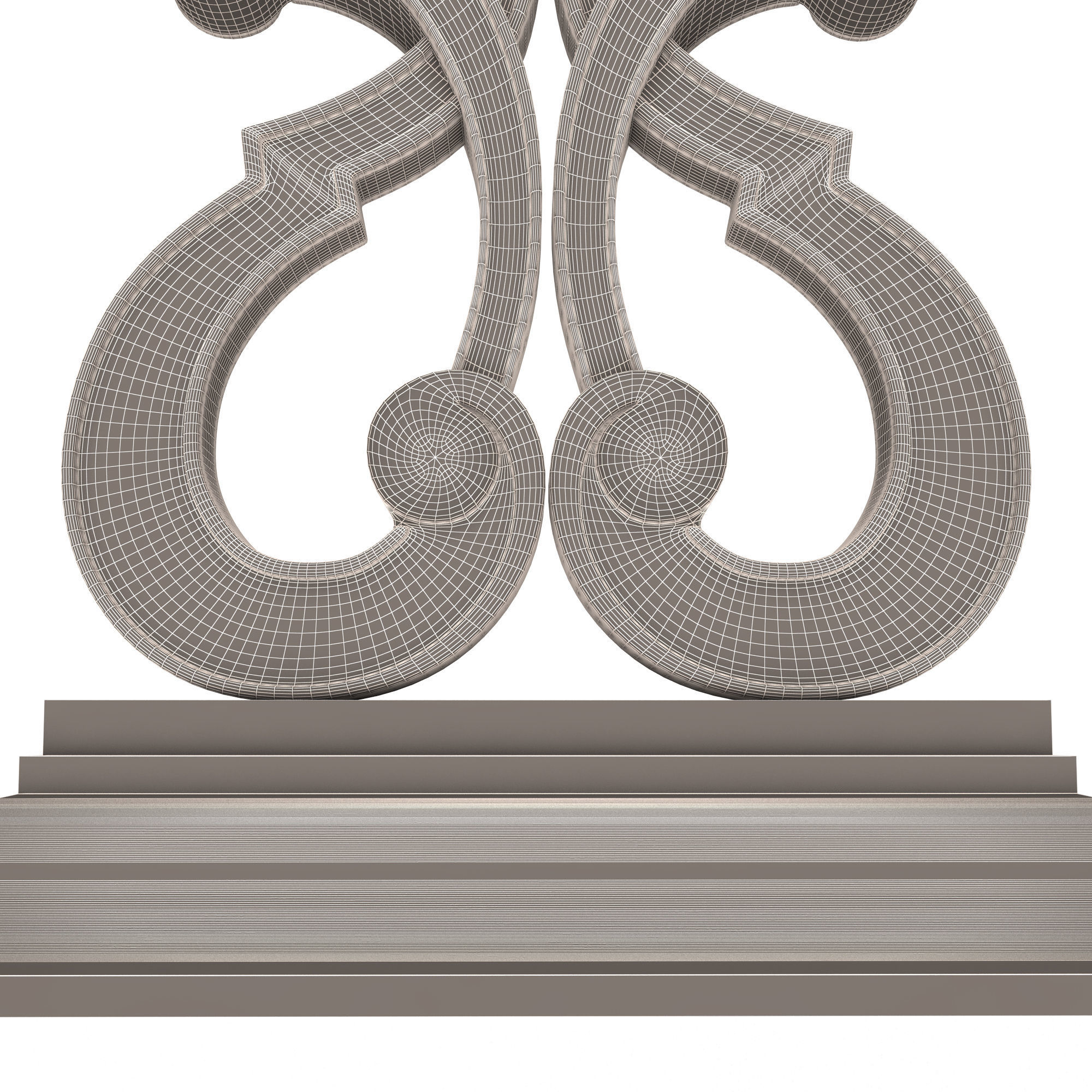 Luxury Console Table 01 Low-poly 3D model_10