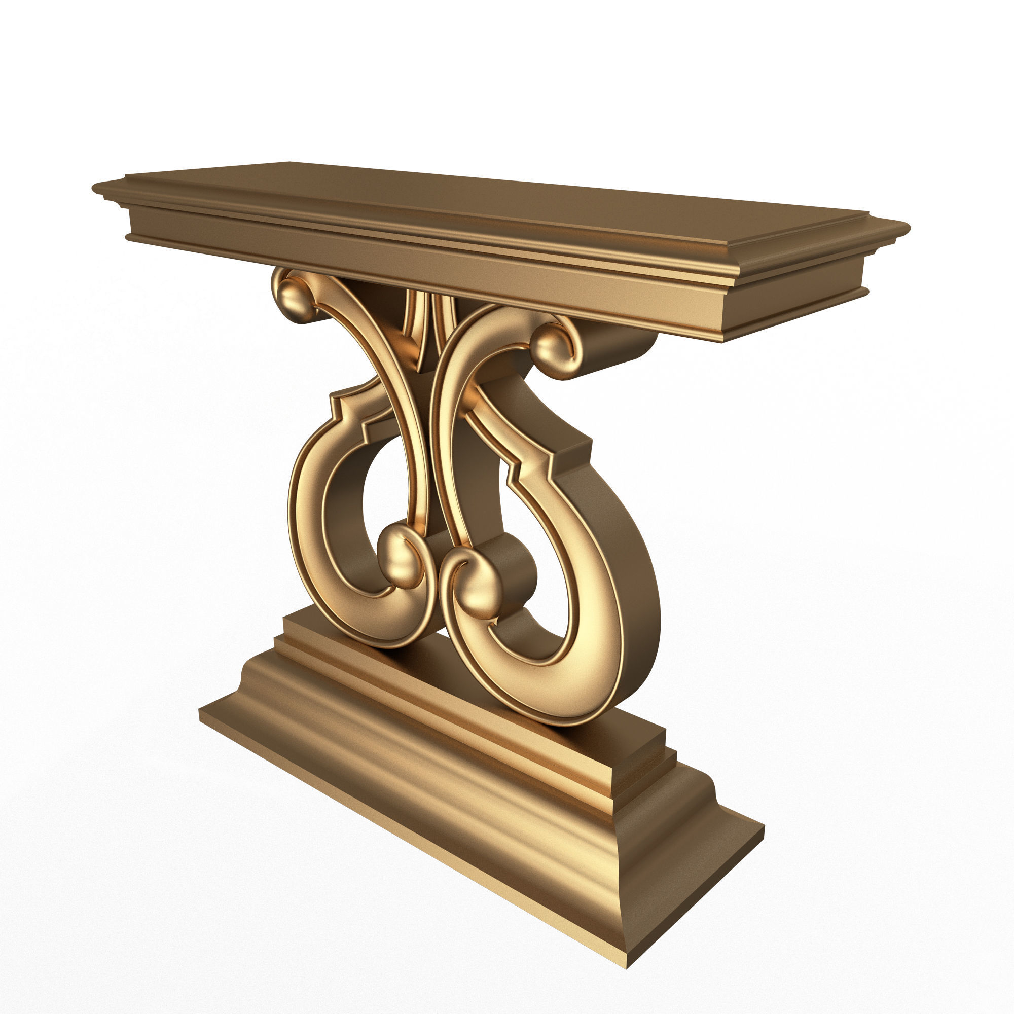 Luxury Console Table 01 Low-poly 3D model_3