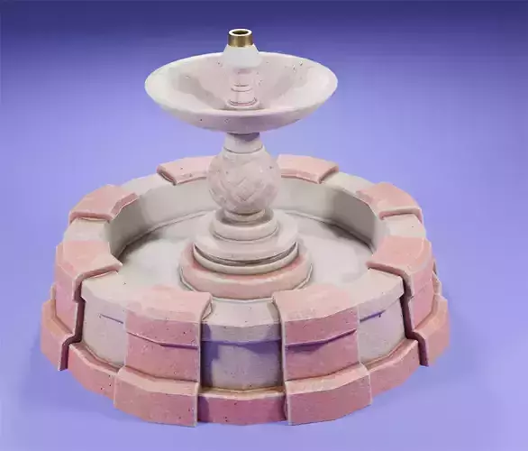 Fountain 2 made of marble