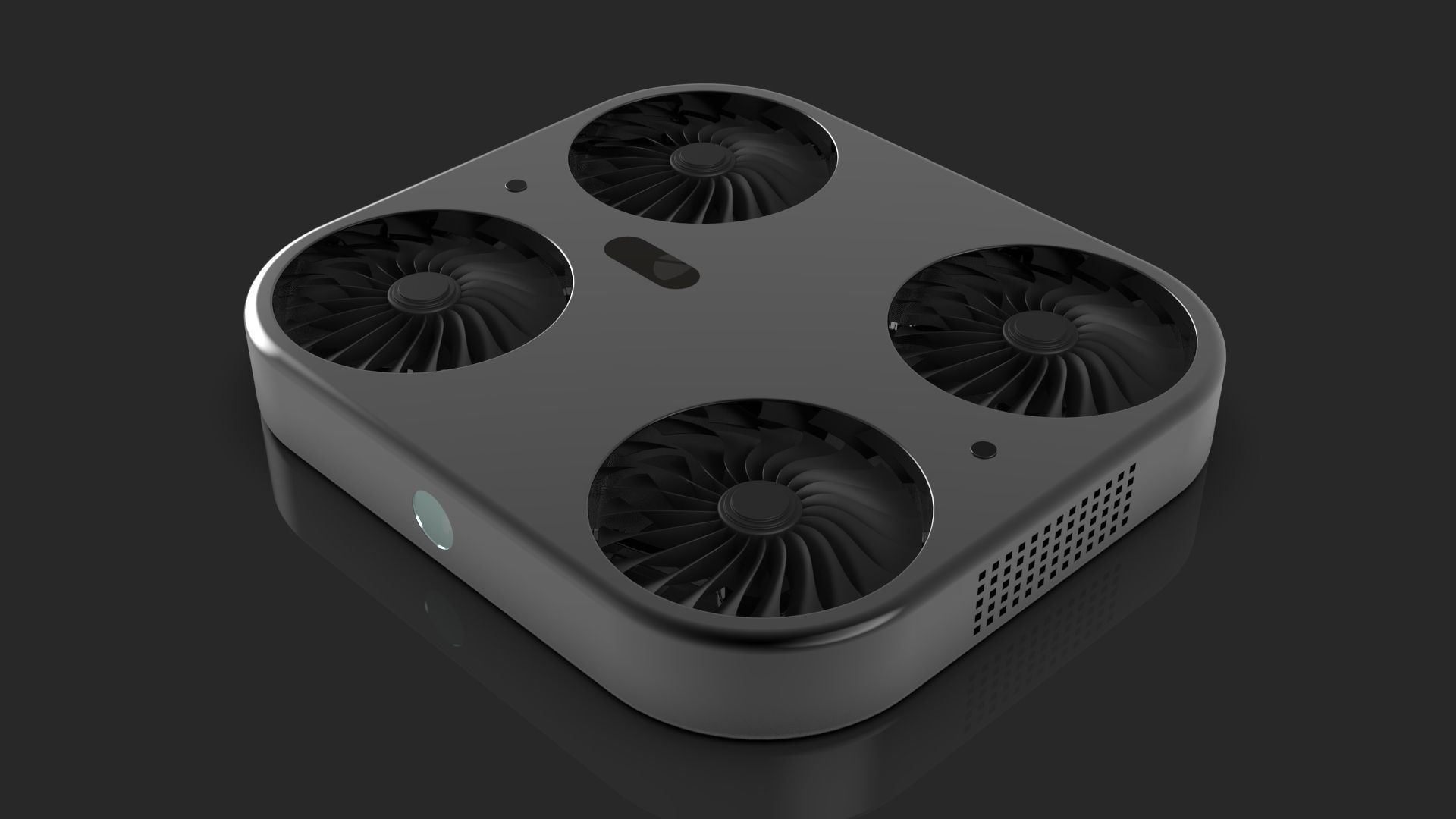 Flying Drone Camera in Phone 3D model_2