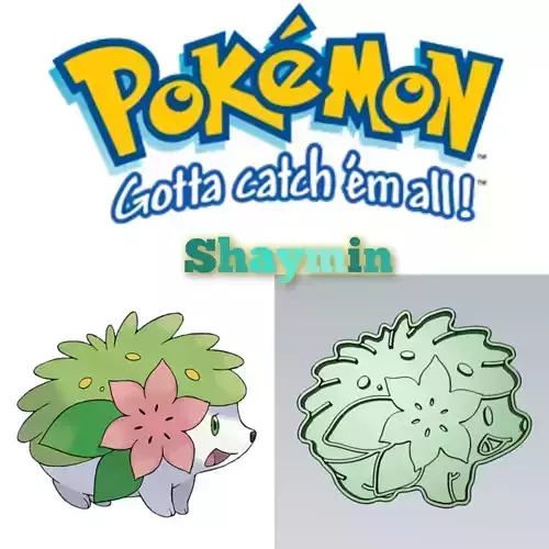 Amazing Pokemon Shaymin Cookie Cutter Stamp Cake Decorating  3D model