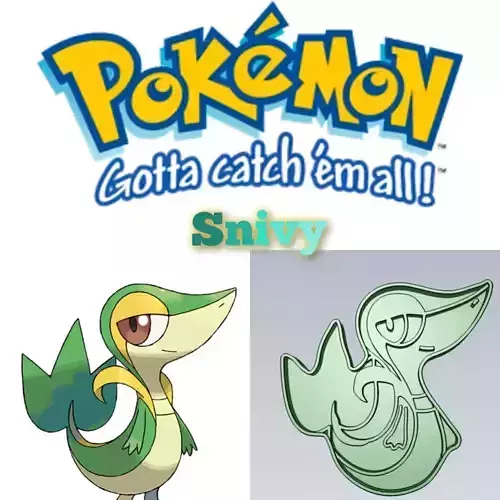 Amazing Pokemon Snivy Cookie Cutter Stamp Cake Decorating 