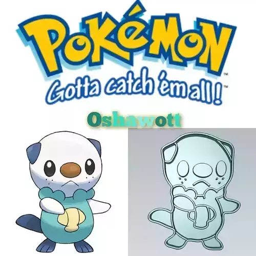 Amazing Pokemon Oshawott Cookie Cutter Stamp Cake Decorating 