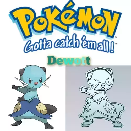 Amazing Pokemon Dewott Cookie Cutter Stamp Cake Decorating 