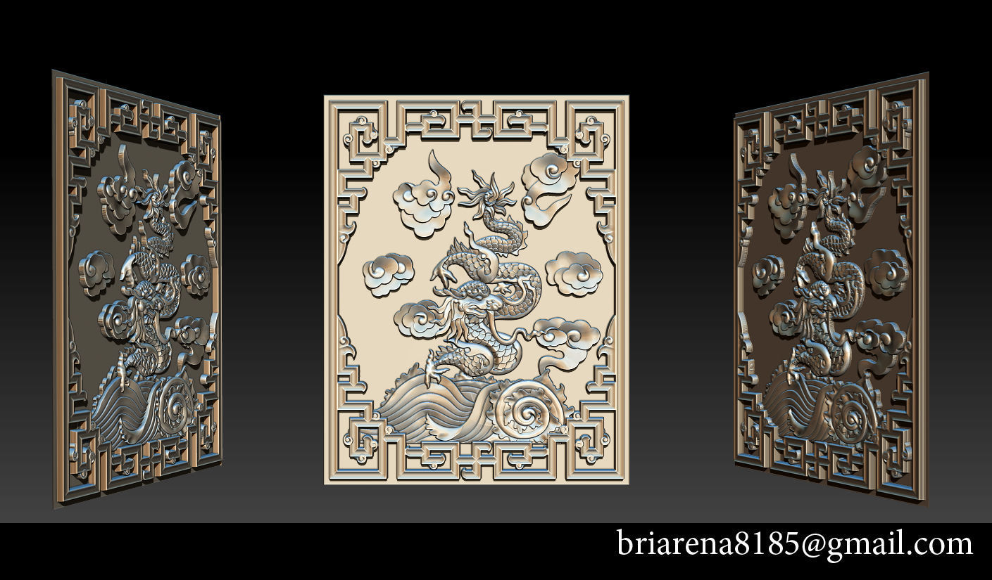 Asian Dragon - deco 3D print model_2