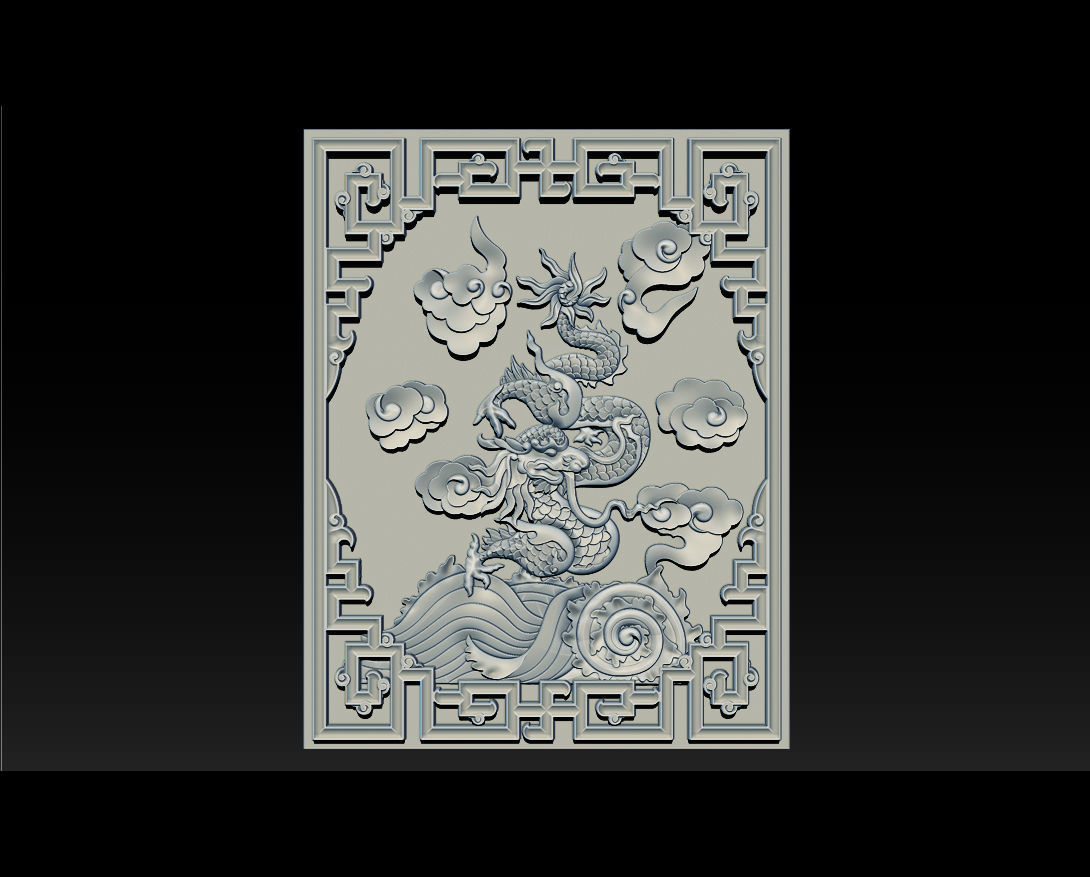 Asian Dragon - deco 3D print model_4