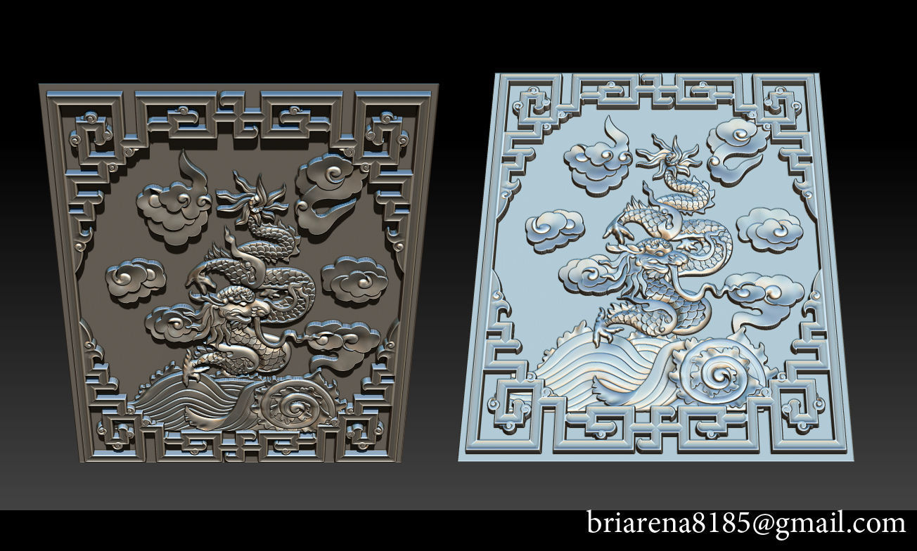 Asian Dragon - deco 3D print model_1