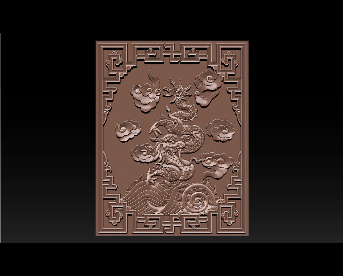 Asian Dragon - deco 3D print model_3