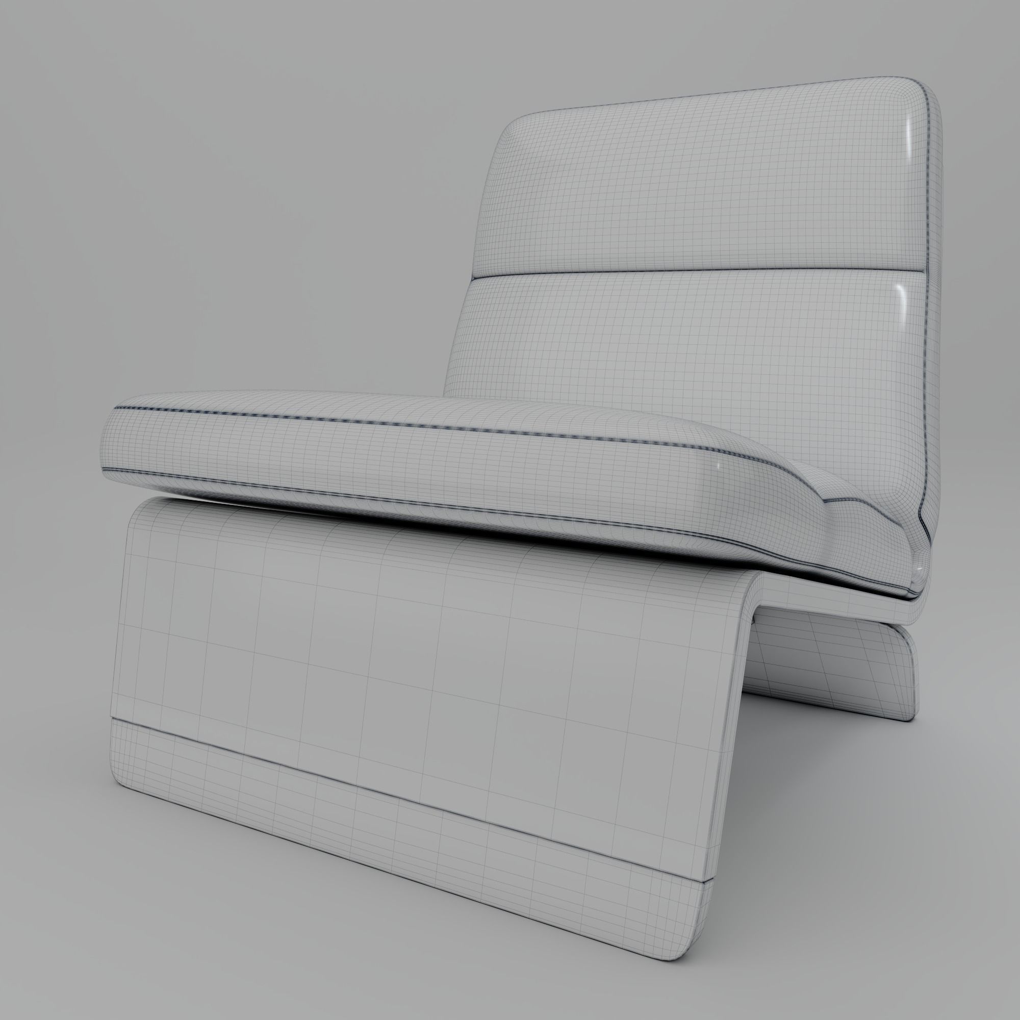 Chair lounge gold Free 3D model_5