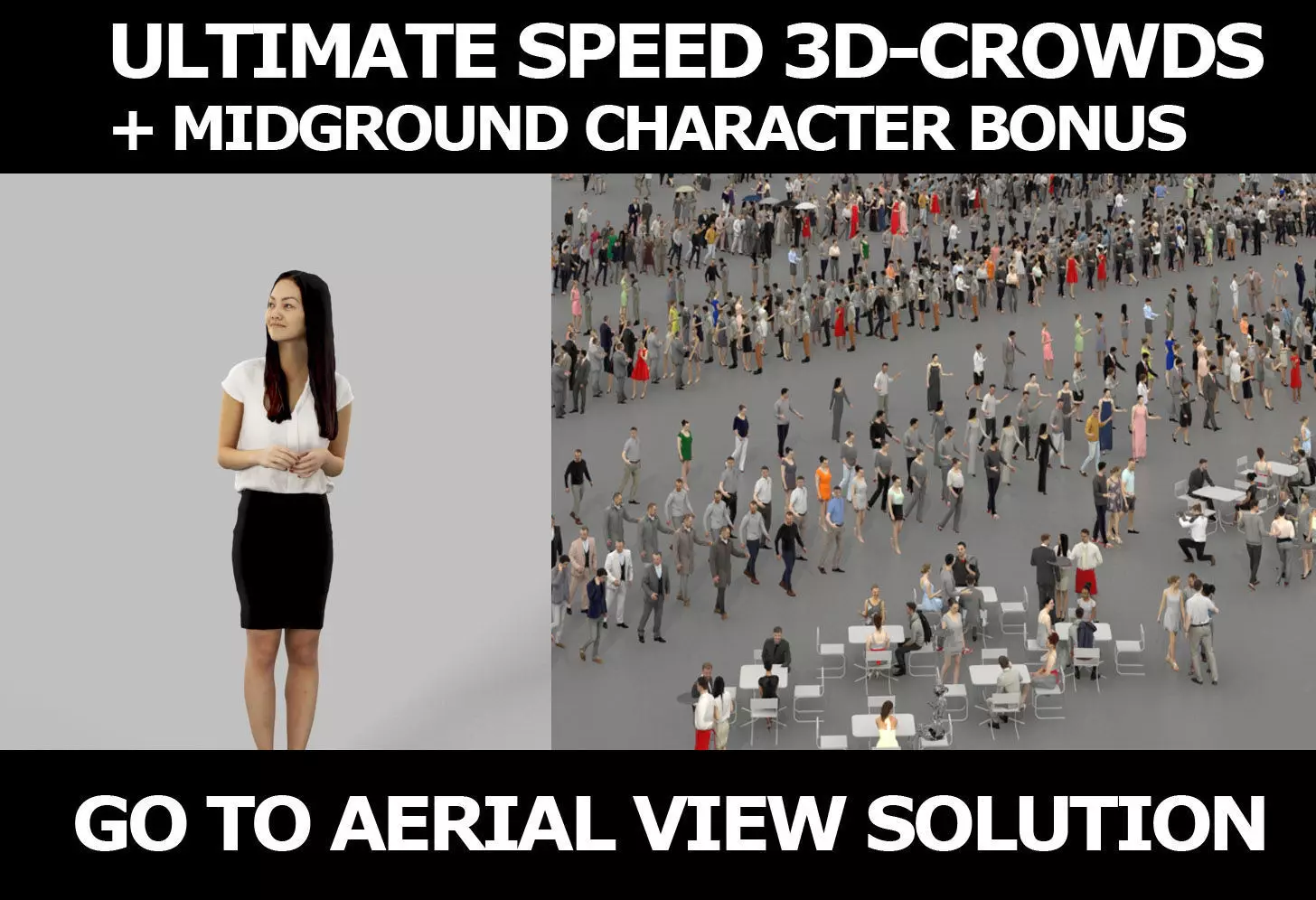 3d crowds and Passion An Attractive Asian Business Woman 3D Model Collection_0