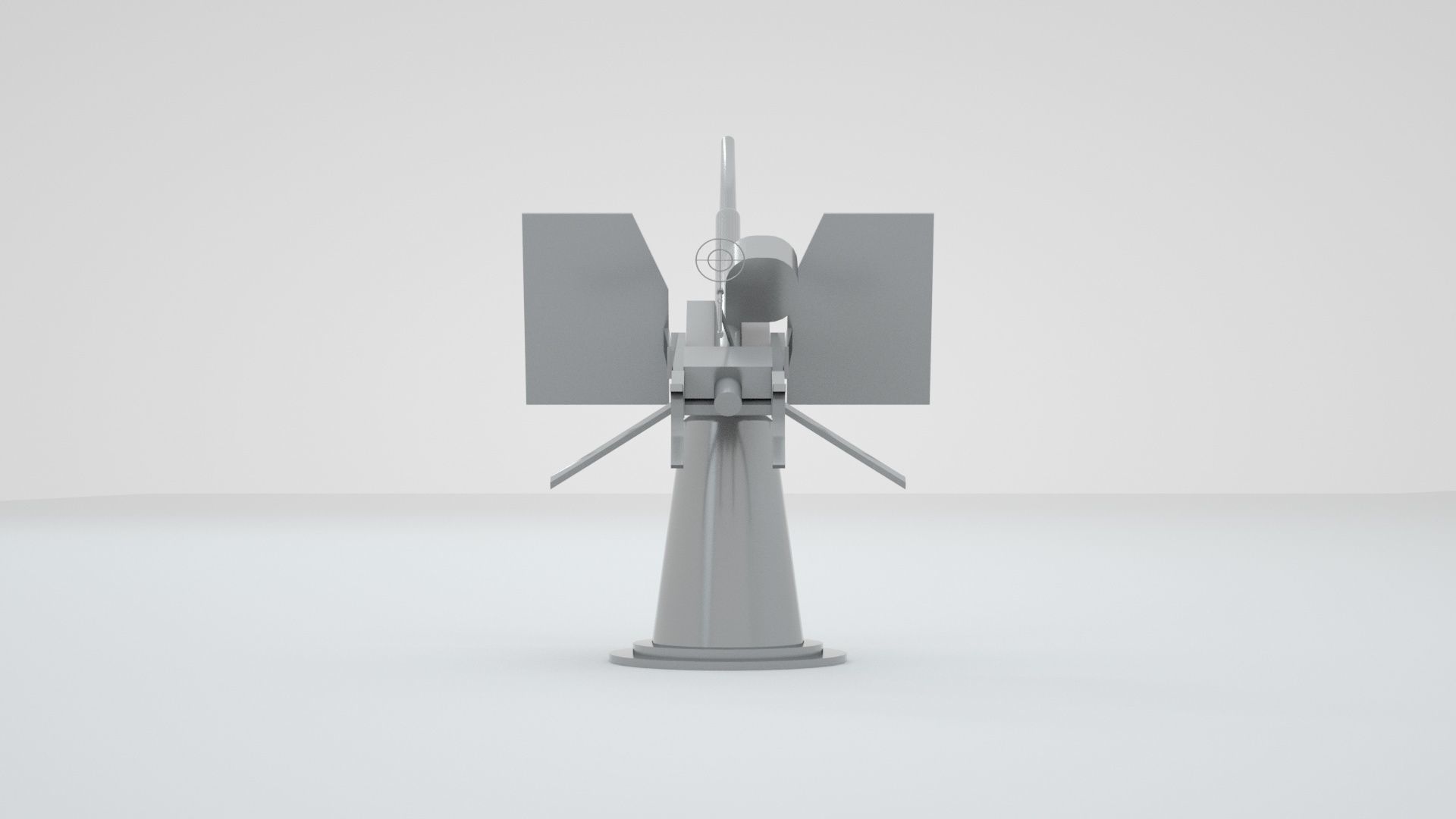 20mm Oerlikon Single Anti Air Machine Gun Mk4 Mount 3D model_3