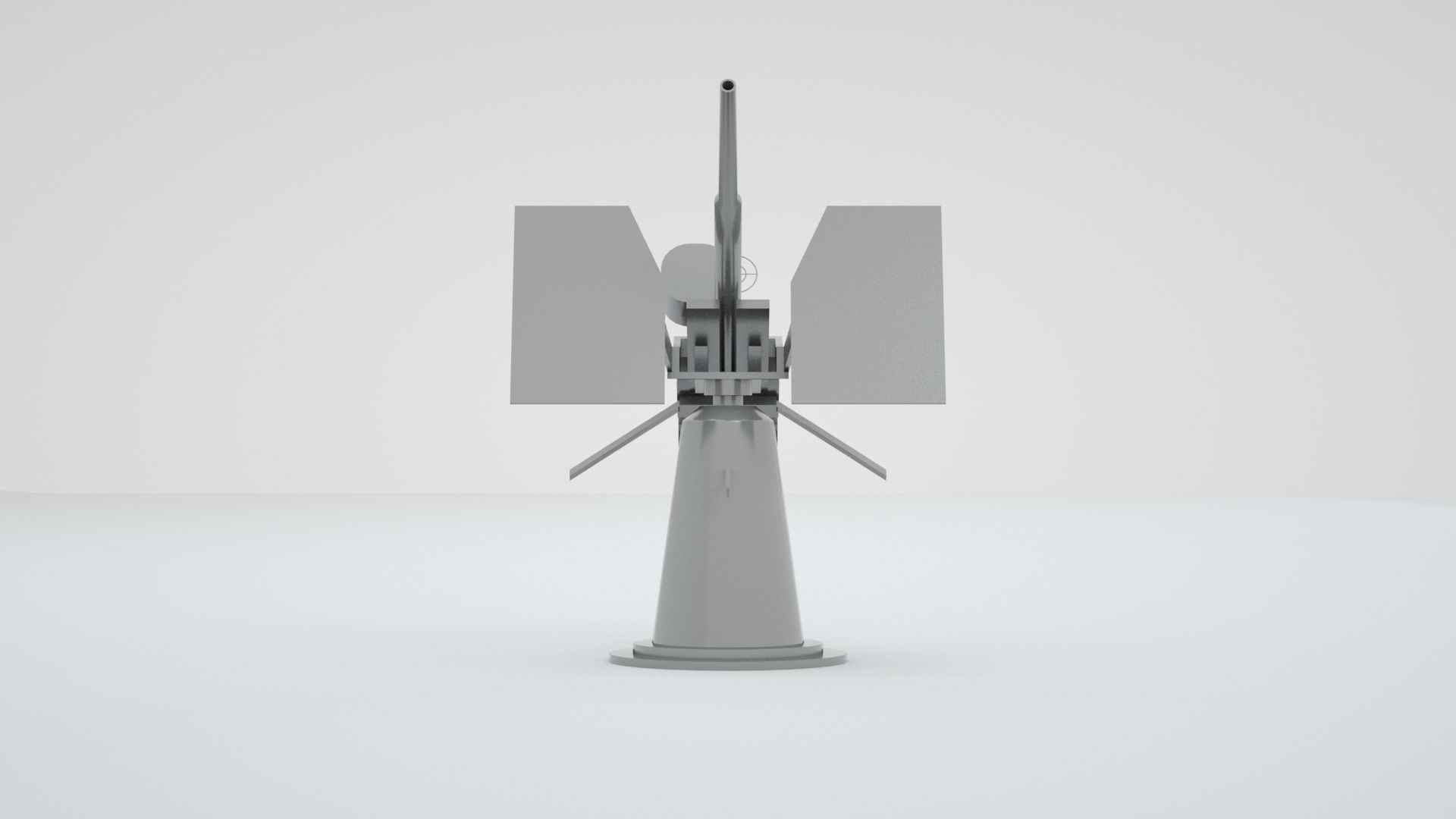 20mm Oerlikon Single Anti Air Machine Gun Mk4 Mount 3D model_4