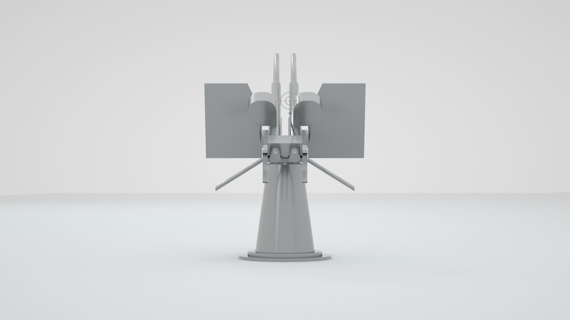 20mm Oerlikon Twin Anti Air Machine Gun Mk24 Mount 3D model_3
