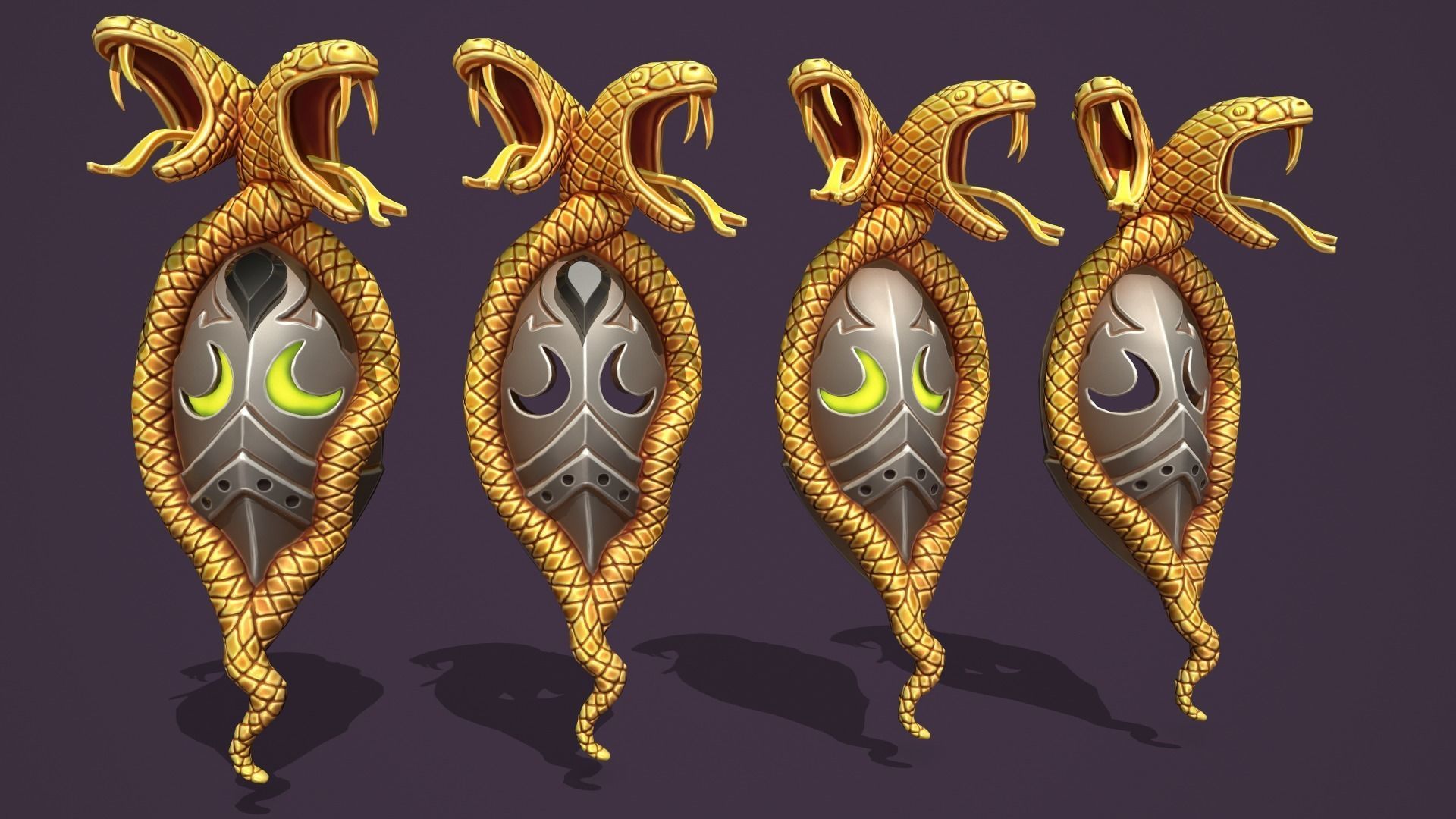 Snake mask Low-poly 3D model_6