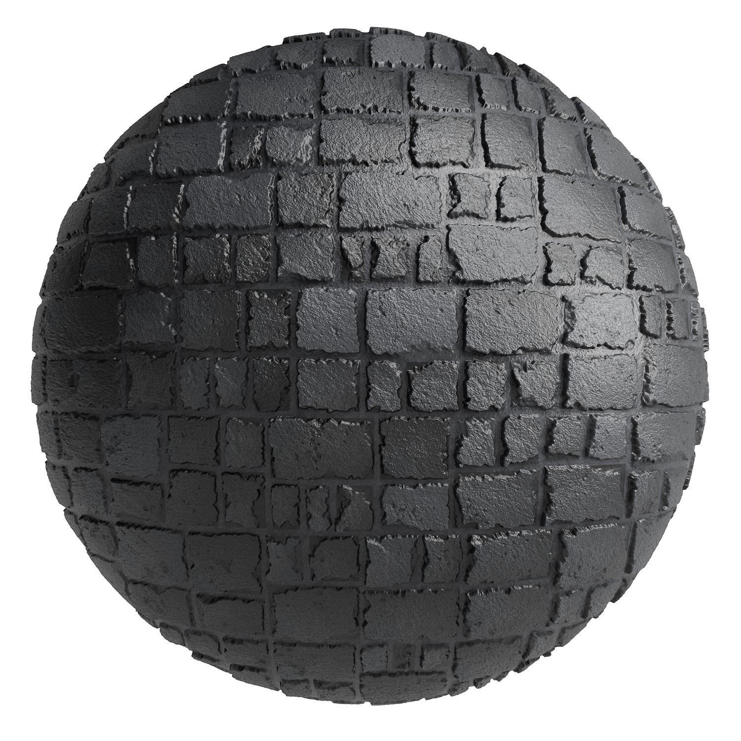 Ston Wall Material 10- Stone Wall Decorative Pbr 4k 3D model_1