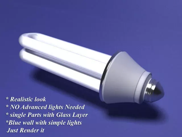 Bulb-realistic glass  3D model_0