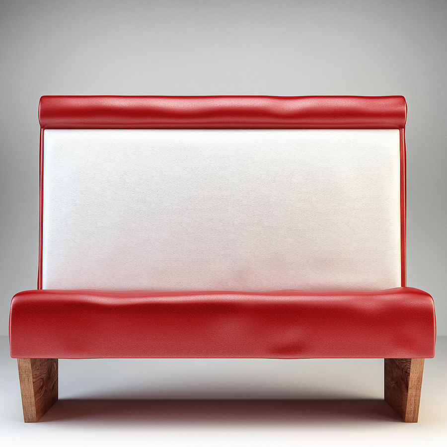 Retro Diner Booth 3D model_5