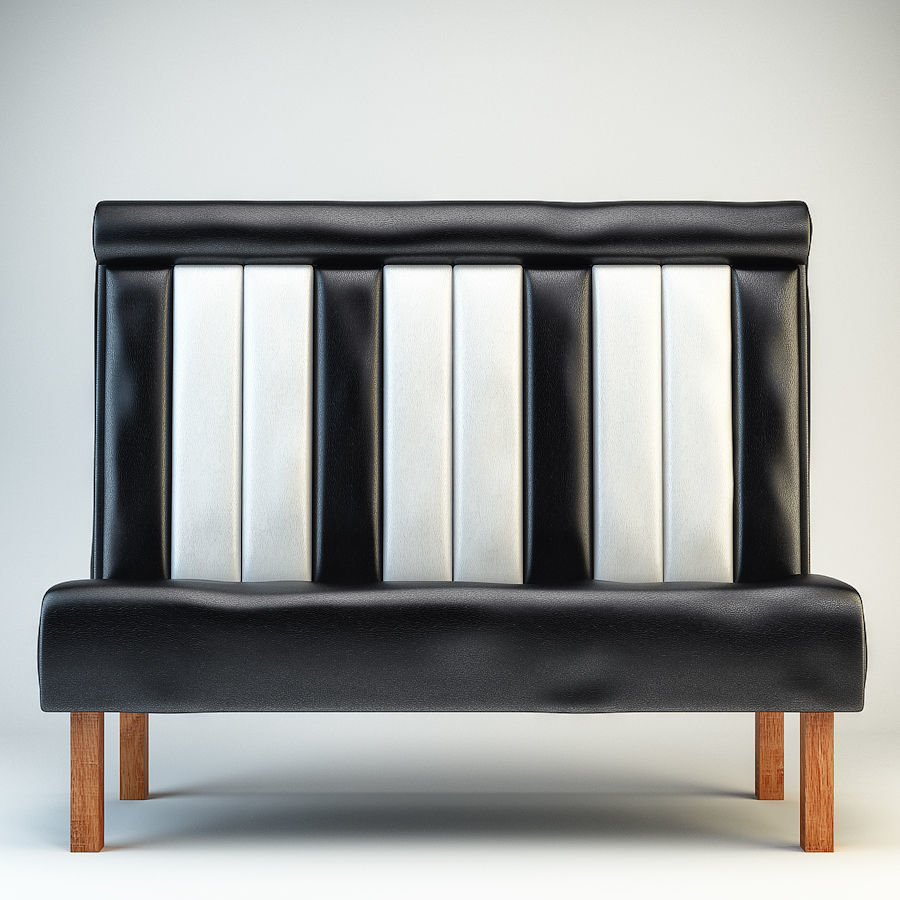 Retro Diner Booth 3D model_4