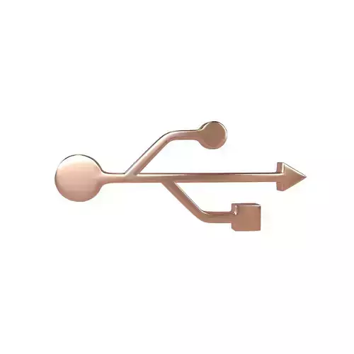 USB Symbol v2 005 Low-poly 3D model