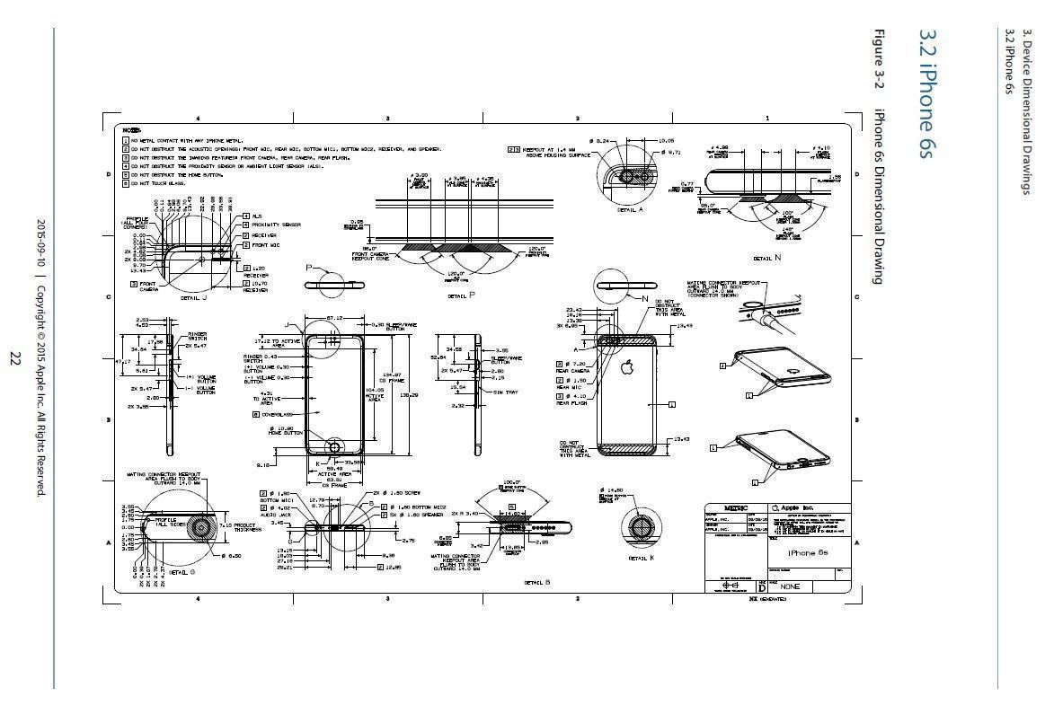iPhone 6s - original dimensions 3D model_4