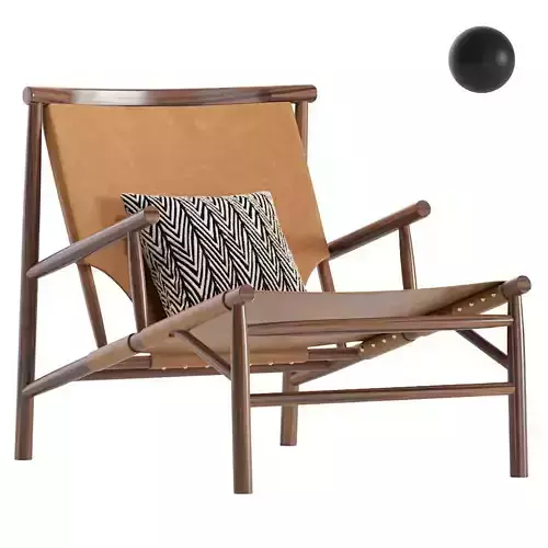 Norr11 Samurai Armchair Leather 3D model