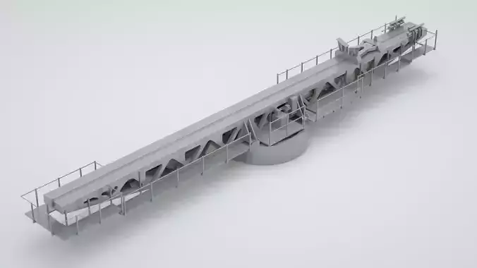 Plane Launch Pad - World War 2 Battleship 3D model