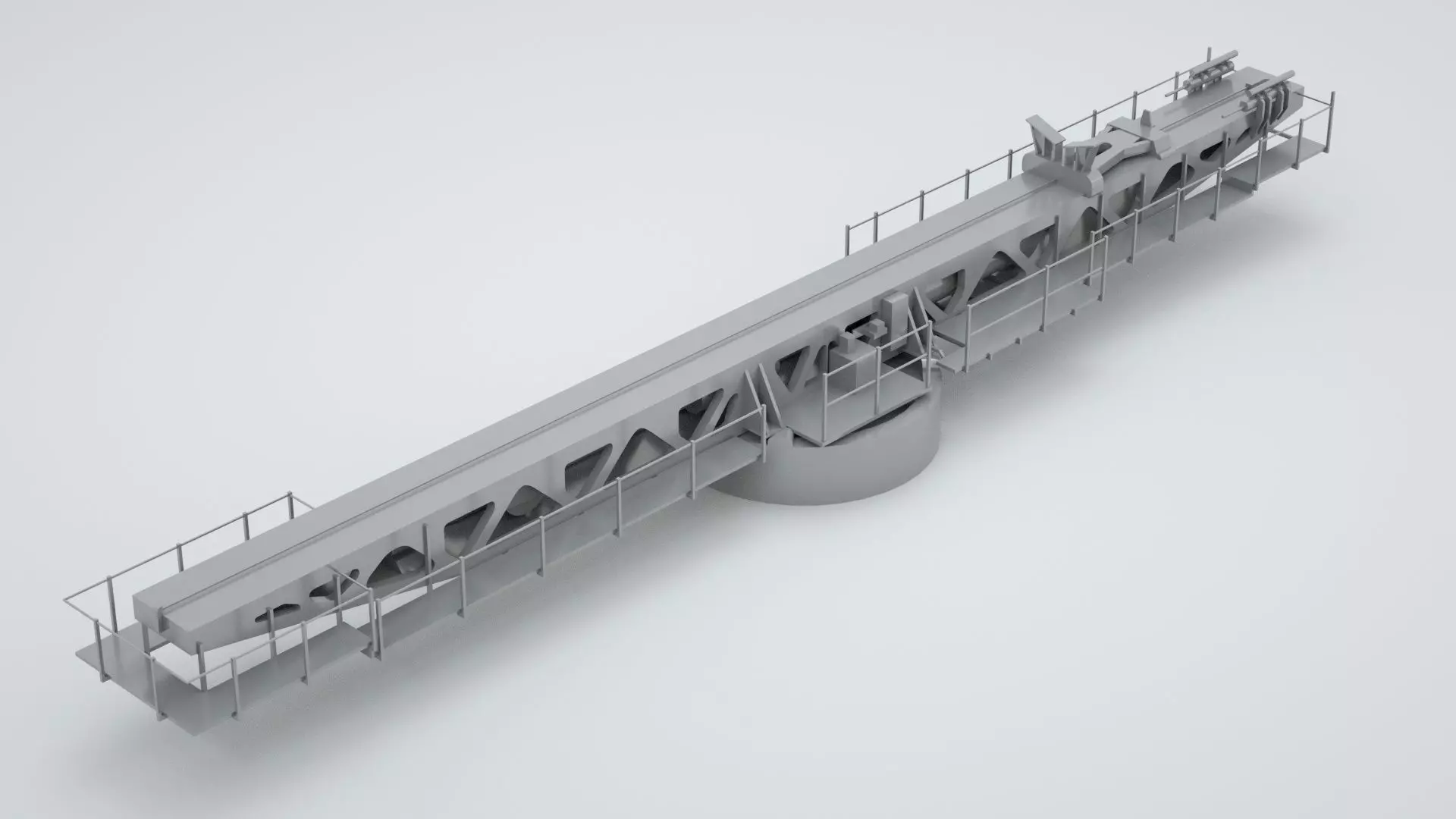 Plane Launch Pad - World War 2 Battleship 3D model_0