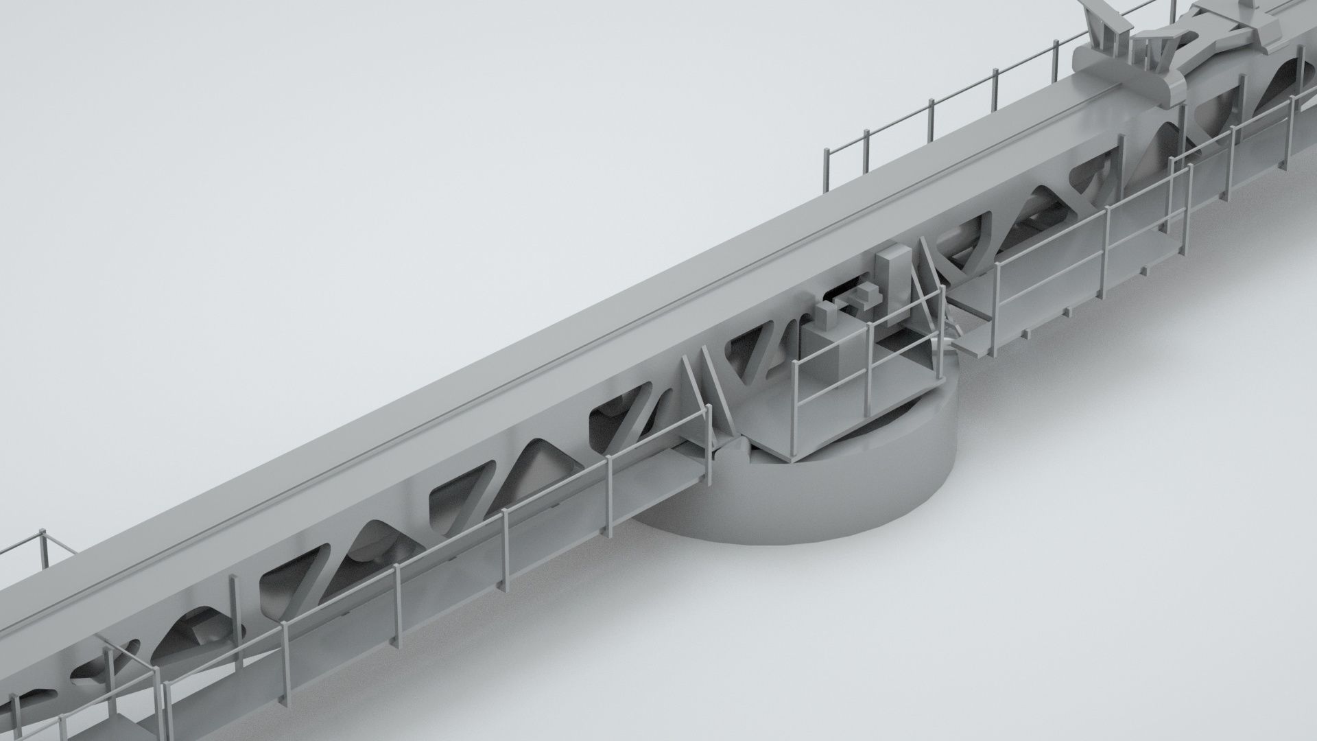 Plane Launch Pad - World War 2 Battleship 3D model_1