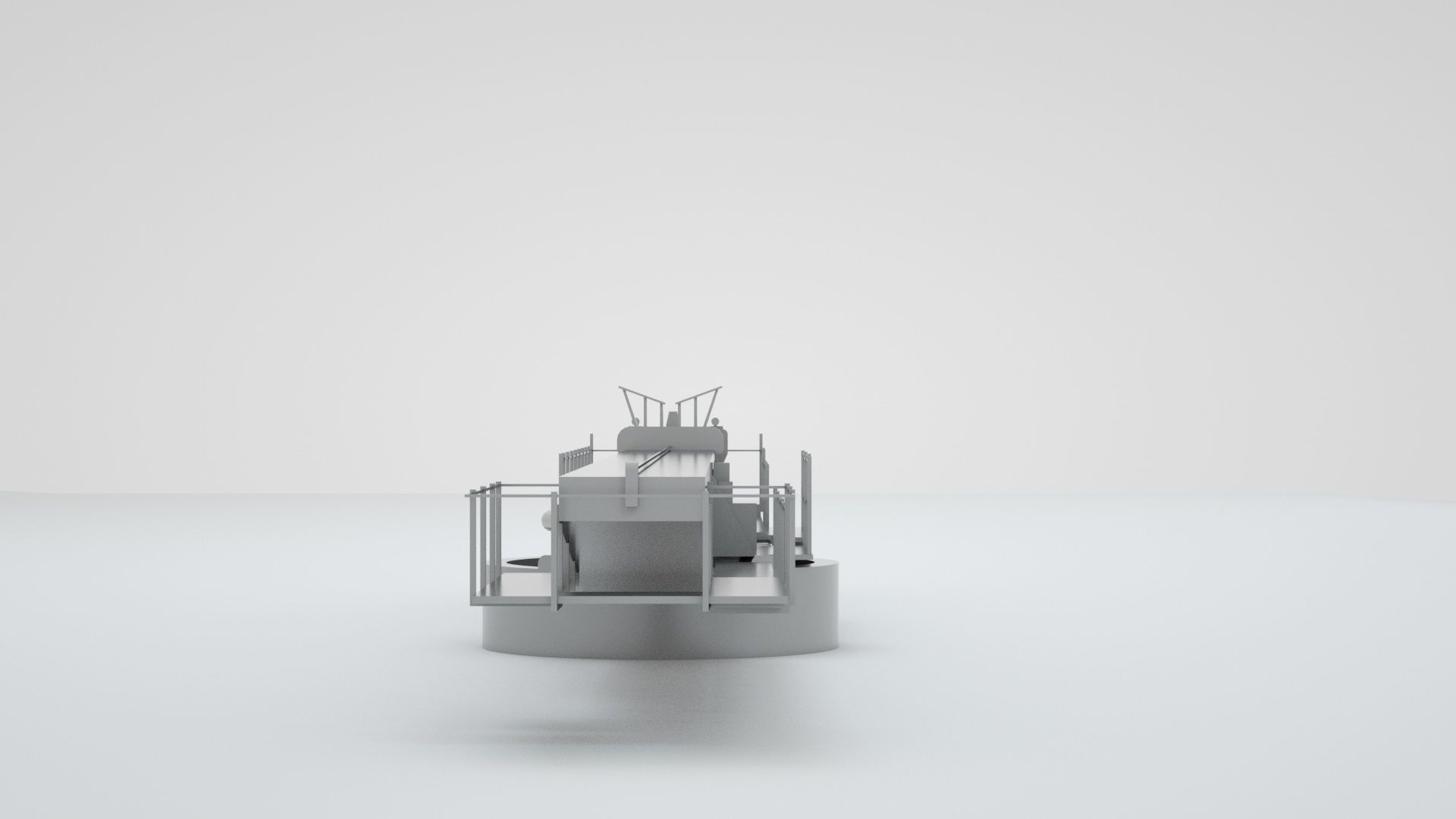 Plane Launch Pad - World War 2 Battleship 3D model_5