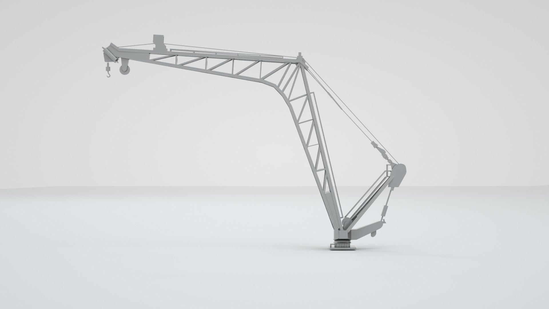 Naval Crane - World War 2 Battleship 3D model_3