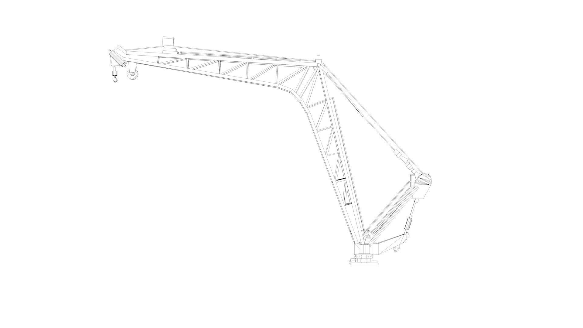 Naval Crane - World War 2 Battleship 3D model_7
