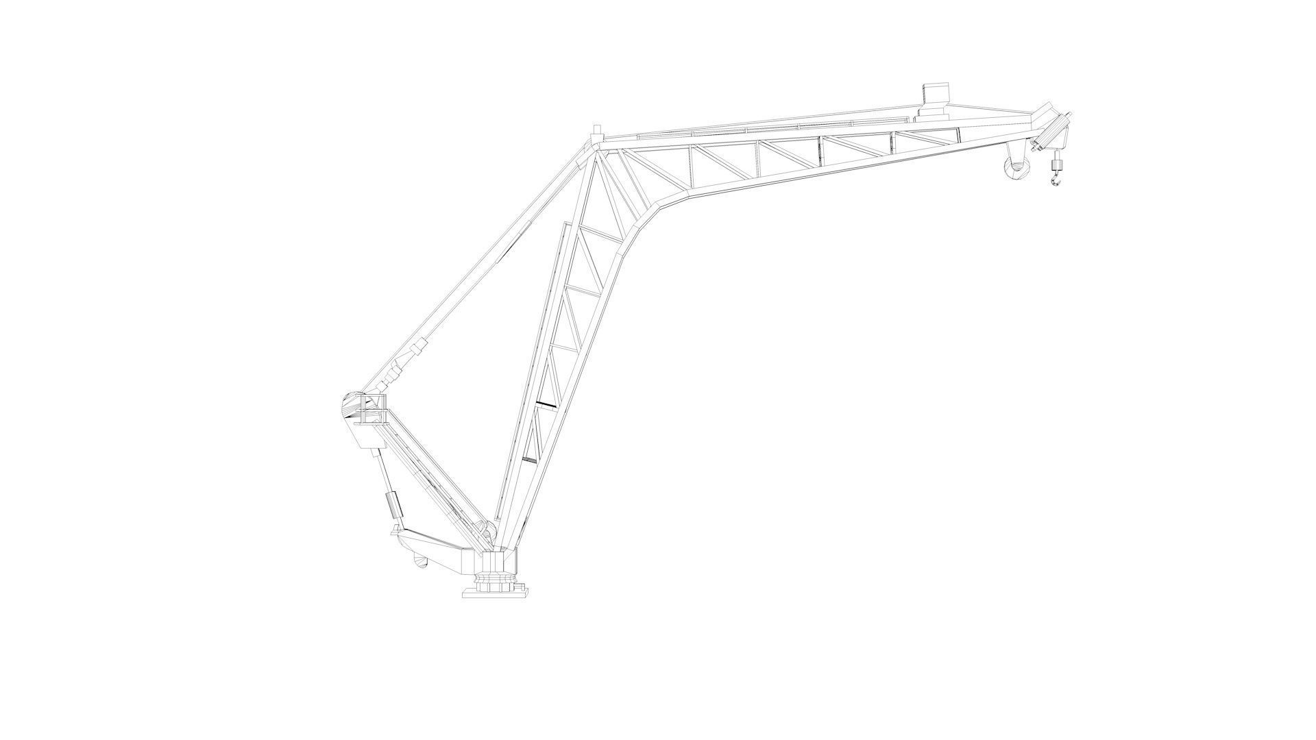 Naval Crane - World War 2 Battleship 3D model_8