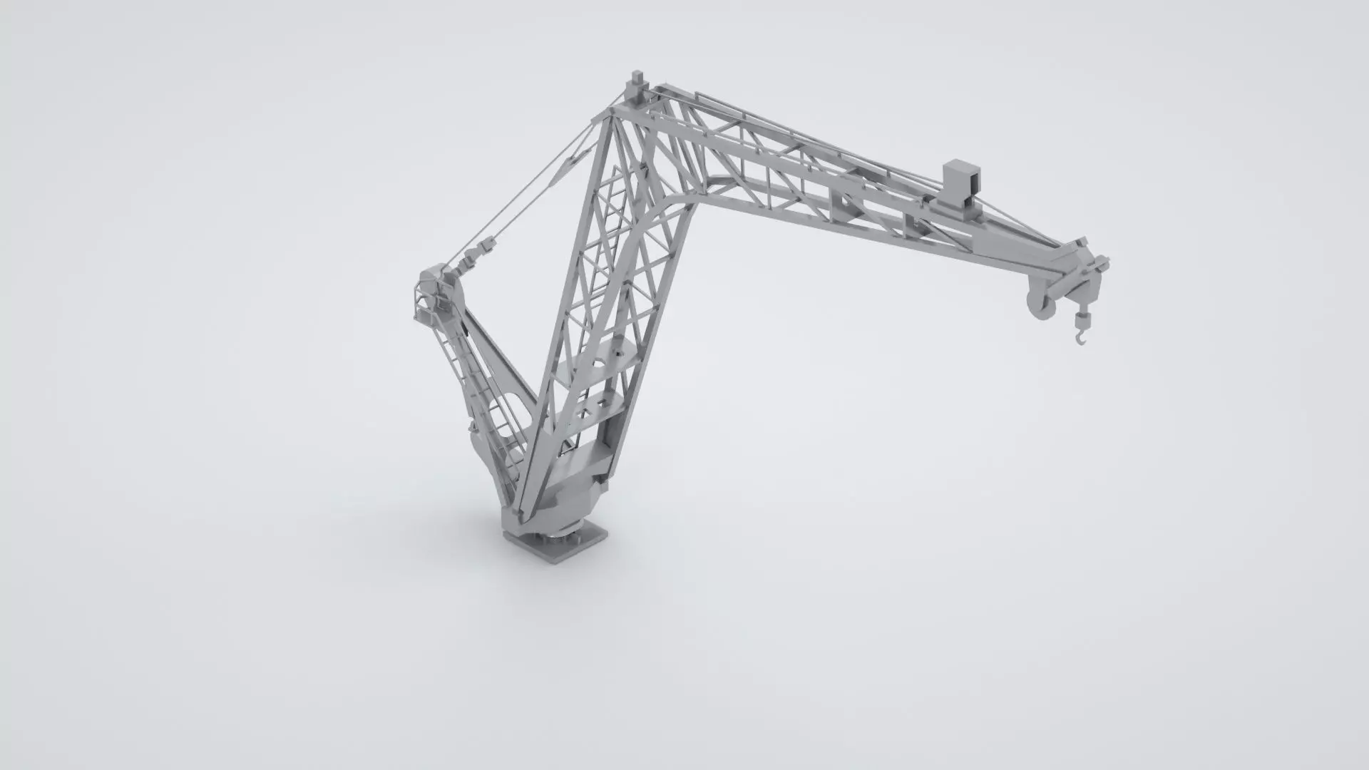 Naval Crane - World War 2 Battleship 3D model_0