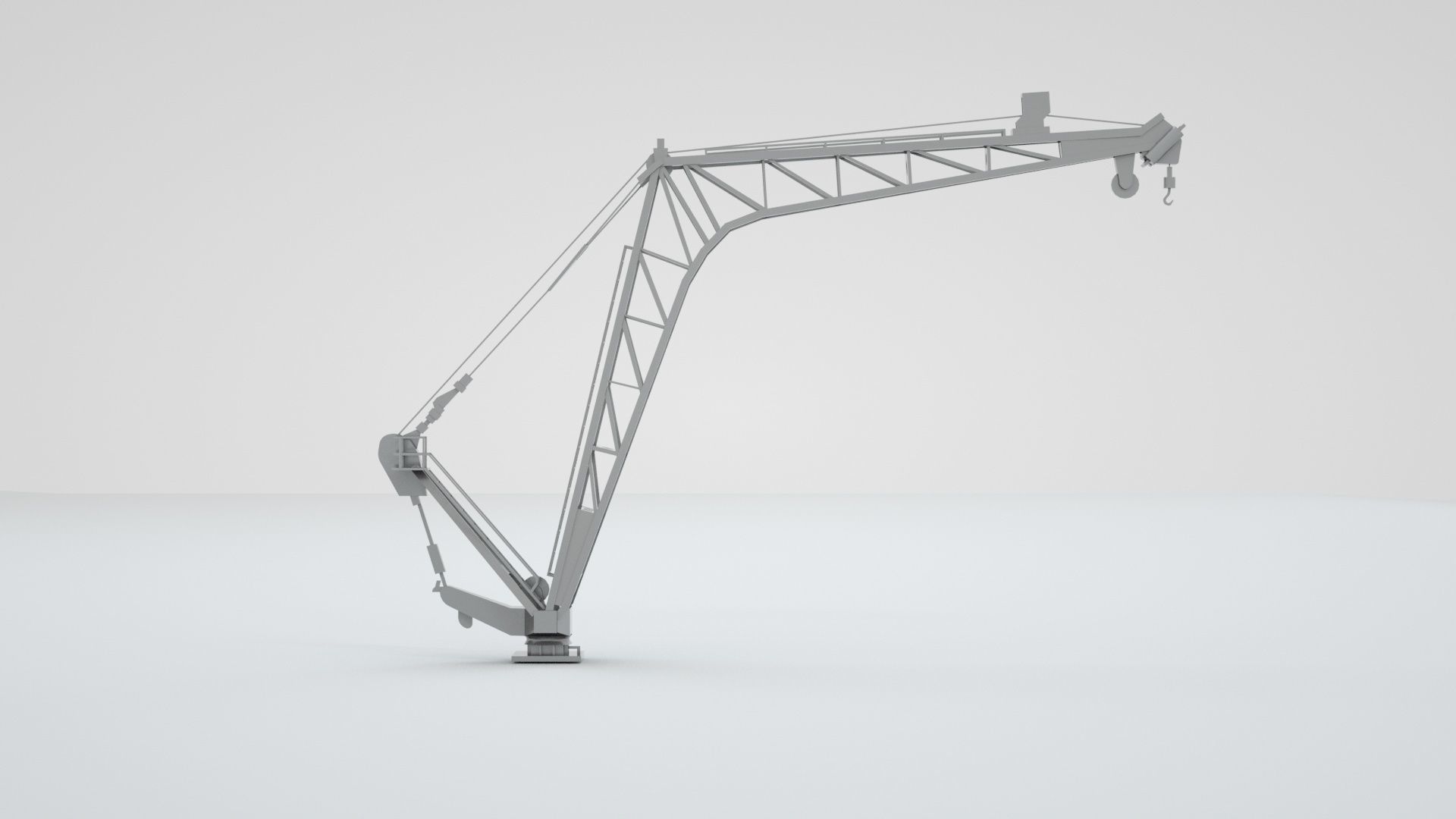 Naval Crane - World War 2 Battleship 3D model_4