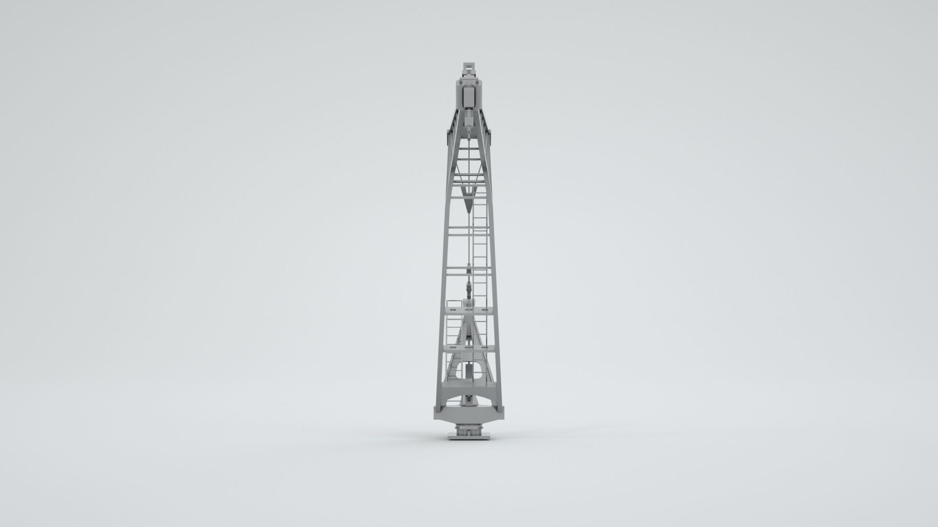 Naval Crane - World War 2 Battleship 3D model_2