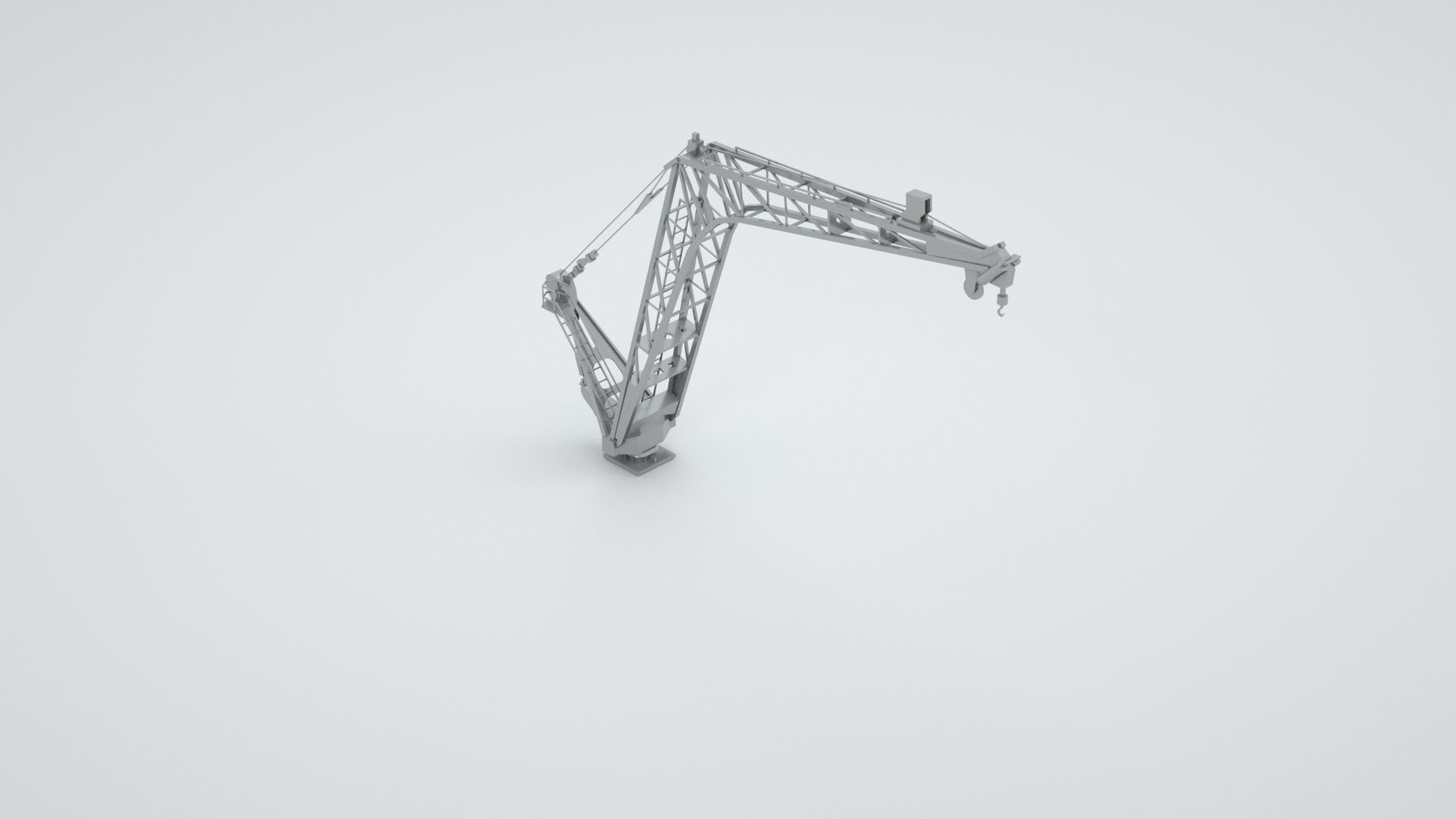Naval Crane - World War 2 Battleship 3D model_1