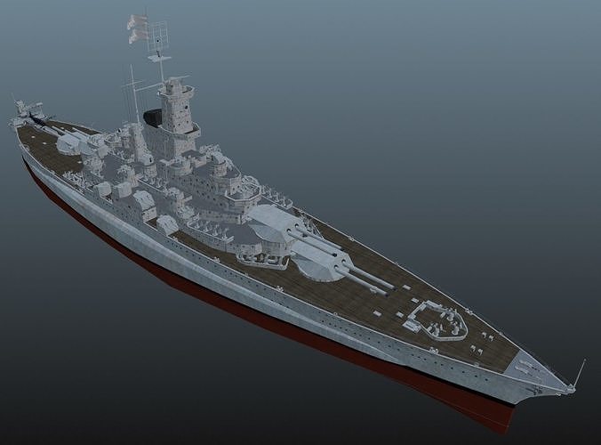 BattleShip russian Low-poly 3D model