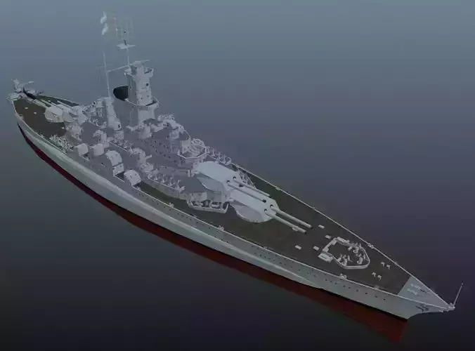 BattleShip russian Low-poly 3D model