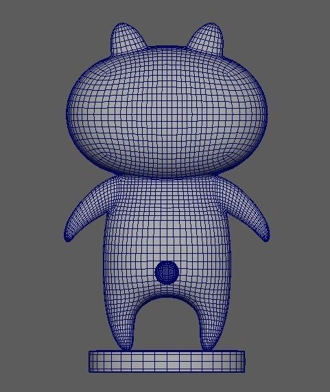 set 3 usagyuuun nekogyuuun carrot 3D model_7