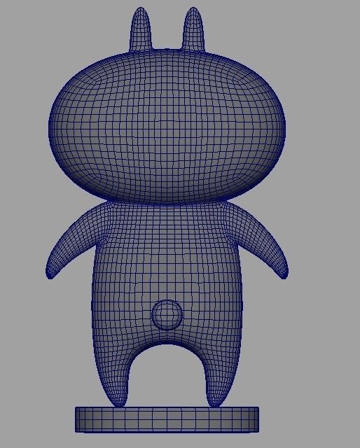 set 3 usagyuuun nekogyuuun carrot 3D model_4