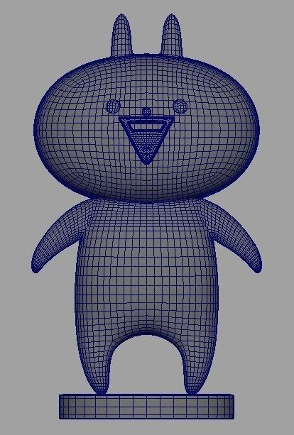 set 3 usagyuuun nekogyuuun carrot 3D model_2