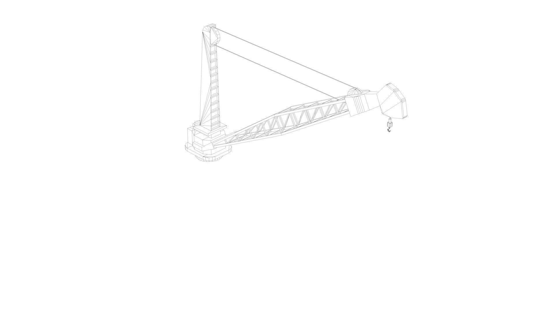 Naval Crane 2 - World War 2 Battleship 3D model_9