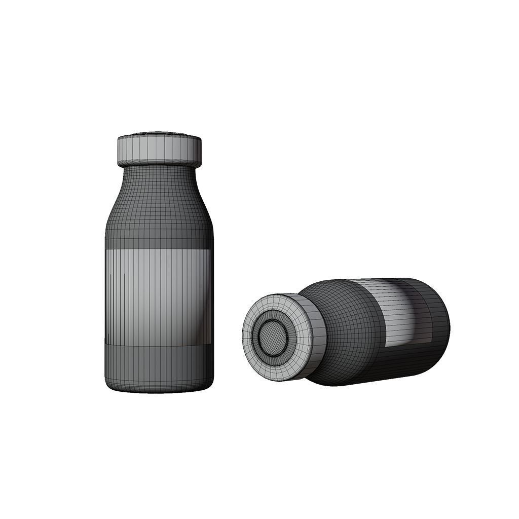 Vaccine ampoule 3D model_3