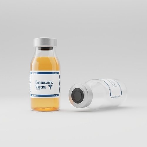 Vaccine ampoule 3D model
