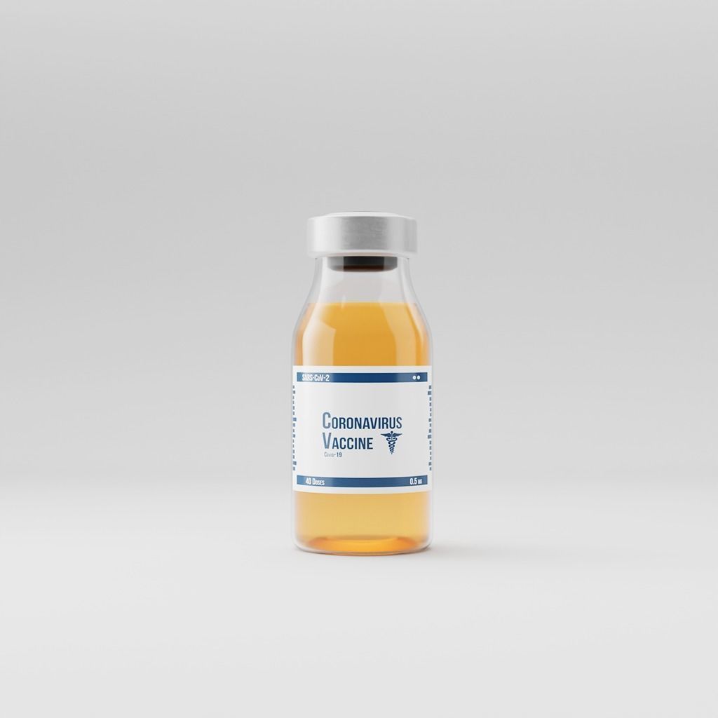 Vaccine ampoule 3D model_1