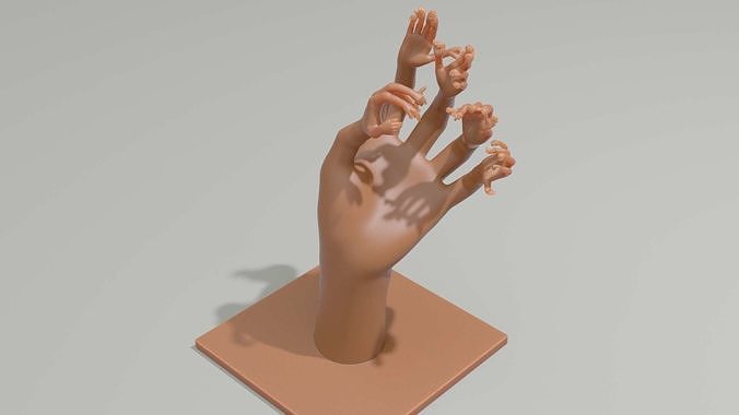 Nested hands 3D print model