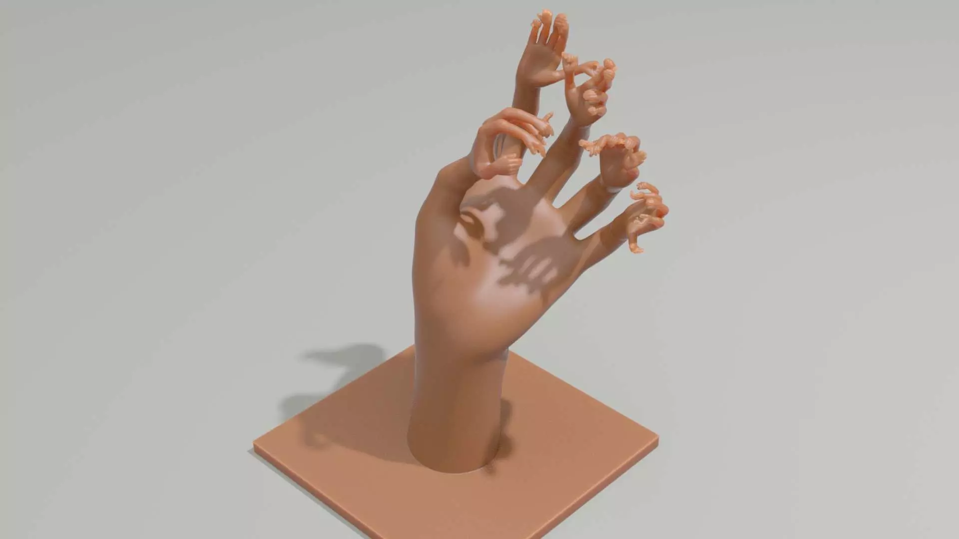 Nested hands 3D print model_0