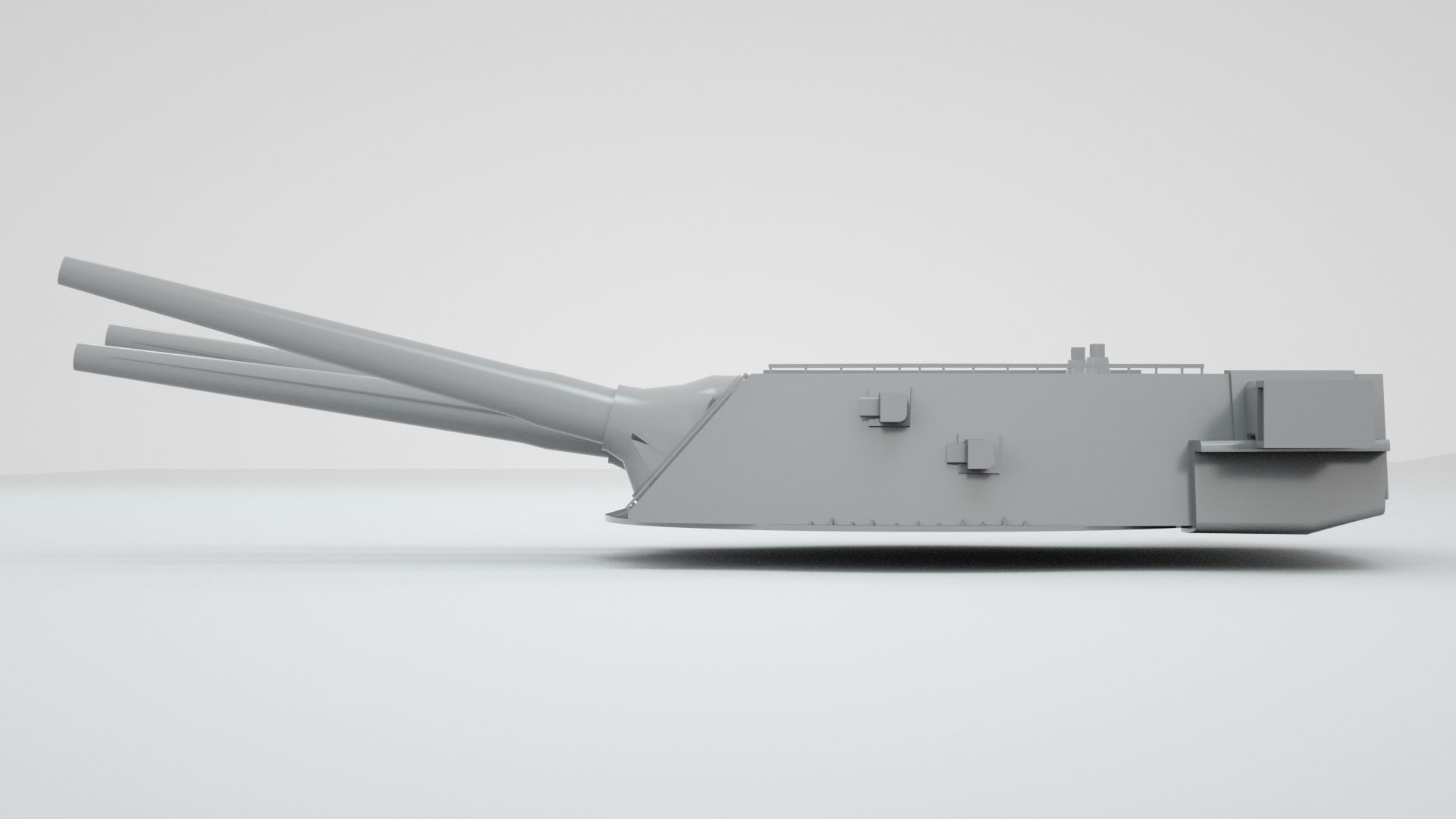 16 inch - 406mm Triple Naval Gun Mk6 3D model_5